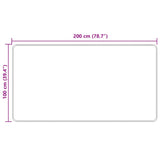 Rug Runner MARSA Cream 100 x 200 cm Polyester and PVC 42023062