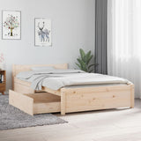 Bed Frame without Mattress with Drawers Single 3103478