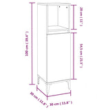 Bathroom Cabinet White 30x30x100 cm Engineered Wood 819812
