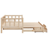 Daybed with Trundle and Drawers without Mattress 90x200 cm 3302189