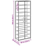Shoe Cabinet Cream 60x30x166 cm Fabric 337260