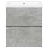 2 Piece Bathroom Furniture Set Concrete Grey Engineered Wood 3324907