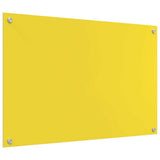 Kitchen Backsplash 2 pcs Yellow 90 x 60 cm Tempered Glass 3415478