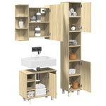 ZNTS 3 Piece Bathroom Furniture set Sonoma Oak Engineered Wood 3324976
