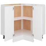 Corner Bottom Cabinet Lyon White 75.5x75.5x81.5 cm Engineered Wood 802489