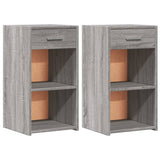 Bedside Cabinets 2 pcs Grey Sonoma 35x34x65 cm Engineered Wood 840587