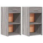 ZNTS Bedside Cabinets 2 pcs Grey Sonoma 35x34x65 cm Engineered Wood 840587