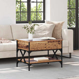 Coffee Table Old Wood 70 x 50 x 50 cm Engineered Wood 883038