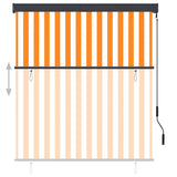 Outdoor Roller Blind 140x250 cm White and Orange 145969