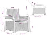 Reclining Garden Chair Rattan Look Anthracite PP 8011992