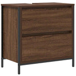 Bathroom Furniture Set with Shelf 5 pcs Brown 76.5 x 35 x 95 cm 3328373