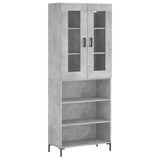 Highboard Concrete Grey 69.5x34x180 cm Engineered Wood 3198725