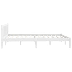 810078 Bed Frame without Mattress White Solid Wood 120x200 cm