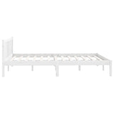 810078 Bed Frame without Mattress White Solid Wood 120x200 cm