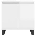 ZNTS 3 Piece Bathroom Cabinet Set High Gloss White Engineered Wood 3187799
