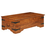 ZNTS Coffee Table Solid Acacia Wood Honey Finish 110x55x35 cm 245654