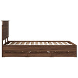 Bed Frame with Drawer Brown Oak 120 x 190 cm Engineer Wood 3409481