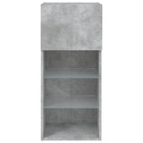 TV Cabinet with LED Lights Concrete Grey 40.5x30x90 cm 837049