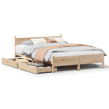Bed Frame without Mattress 150x200 cm King Size Solid Wood Pine 3309767