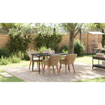Garden Dining Set with Cushion 5 pcs Beige Poly Rattan 3261694