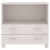 Sideboard HAMAR White 85x35x80 cm Solid Wood Pine 340497