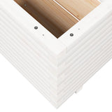 Garden Planter White 90x60x49.5 cm Solid Wood Pine 3282565