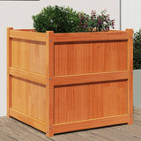 Garden Planter Wax Brown 70x70x70 cm Solid Wood Pine 837436