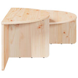 Coffee Table 2 pcs Natural Solid pine wood 873535