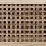 TV Cabinet White 105x30x40 cm Solid Wood Pine&Natural Rattan 345615