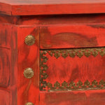 ZNTS Storage Chest Solid Mango Wood 101x39x42 cm Red 244949