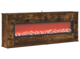 Electric Fireplace Smoked Oak 114 x 18 x 58.5 cm 8021059