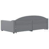 Daybed with Trundle&Drawers without Mattress Light Grey 90x190 cm Single 3197603