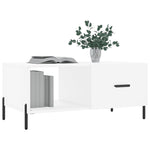 ZNTS Coffee Table White 90x50x40 cm Engineered Wood 829220