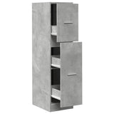 Apothecary Cabinet Concrete Grey 30x41x118 cm Engineered Wood 855163