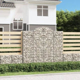 Arched Gabion Basket 200x50x180/200 cm Galvanised Iron 153499