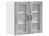 Wall Glass Cabinet PORTO Grey Sonoma 60 x 31 x 80 cm 885441