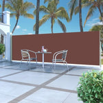 ZNTS Retractable Side Awning 160 x 500 cm Brown 45465