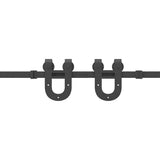 Sliding Door Hardware Kit 400 cm Steel Black 3295790