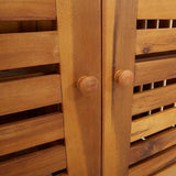 Garden Cabinet Natural 90 x 40 x 90cm Solid Acacia Wood 42001371