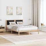 Bed Frame with Upholstered Headboard Black 140 x 190 cm 878266