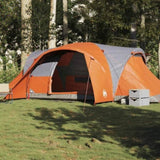 Family Tent Dome 6-Person Grey and Orange Waterproof 4009469