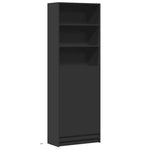 Highboard with LED Black 69x32.5x200 cm Engineered Wood 3307906