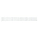 Gabion Basket with Cover 900x50x100 cm Galvanised Iron 3295150