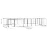 Outdoor Dog Kennel Steel 65.34 m 3082326