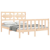 Bed Frame without Mattress Double Solid Wood Pine 3192531