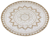 Area Rug Braided Jute Printed 240 cm Round 343589