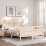 Bed Frame without Mattress 140x200 cm Solid Wood 3195156