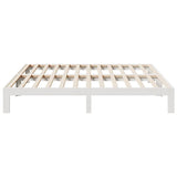 Bed Frame without Mattress White 180x200 cm Super King Solid Wood Pine 859224