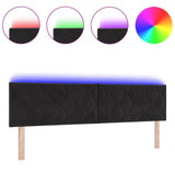 ZNTS LED Headboard Diamond Blocks Design Black 180 cm Velvet 3338248