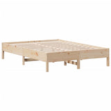 Bed Frame without Mattress 140x200 cm Solid Wood Pine 842698